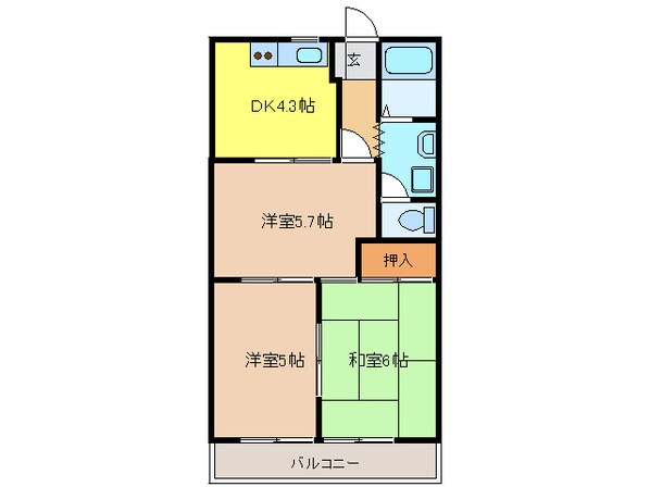 メゾン川口Ⅰの物件間取画像